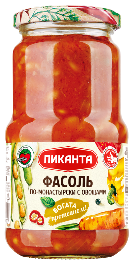 Фасоль по-монастырски с овощами